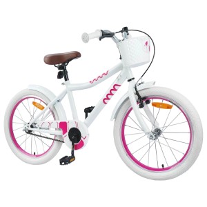 vidaXL Kinderfahrrad 20 Zoll für 6-11 Jahre Alt Weiß 42009546