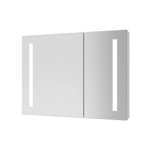 Aquabatos Spiegelschrank mit Beleuchtung Kaltweiß 6400K 80 x 60 cm Badspiegelschrank LED Badschrank mit Infrarot Sensor