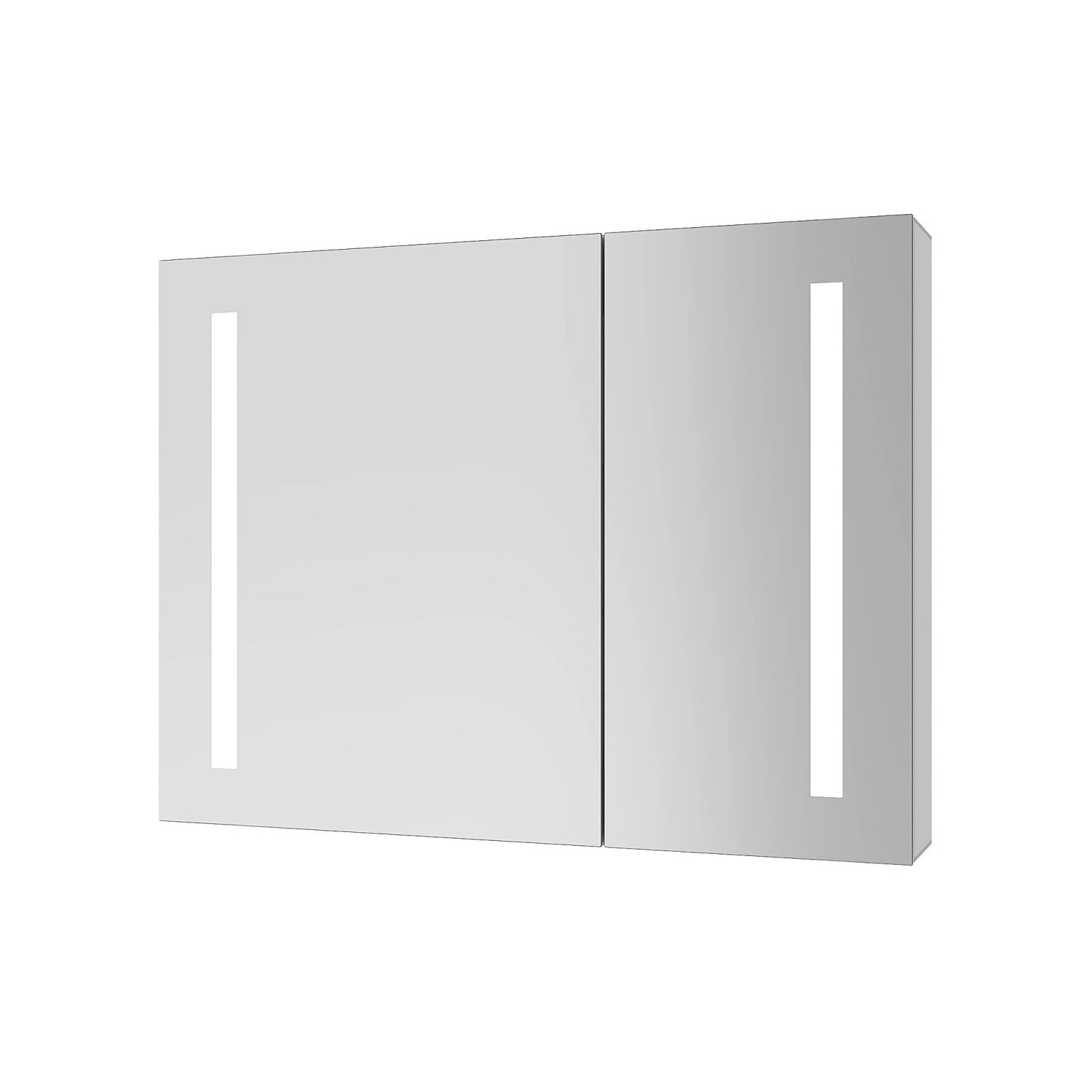 Aquabatos Spiegelschrank mit Beleuchtung Kaltweiß 6400K 80 x 60 cm Badspiegelschrank LED Badschrank mit Infrarot Sensor