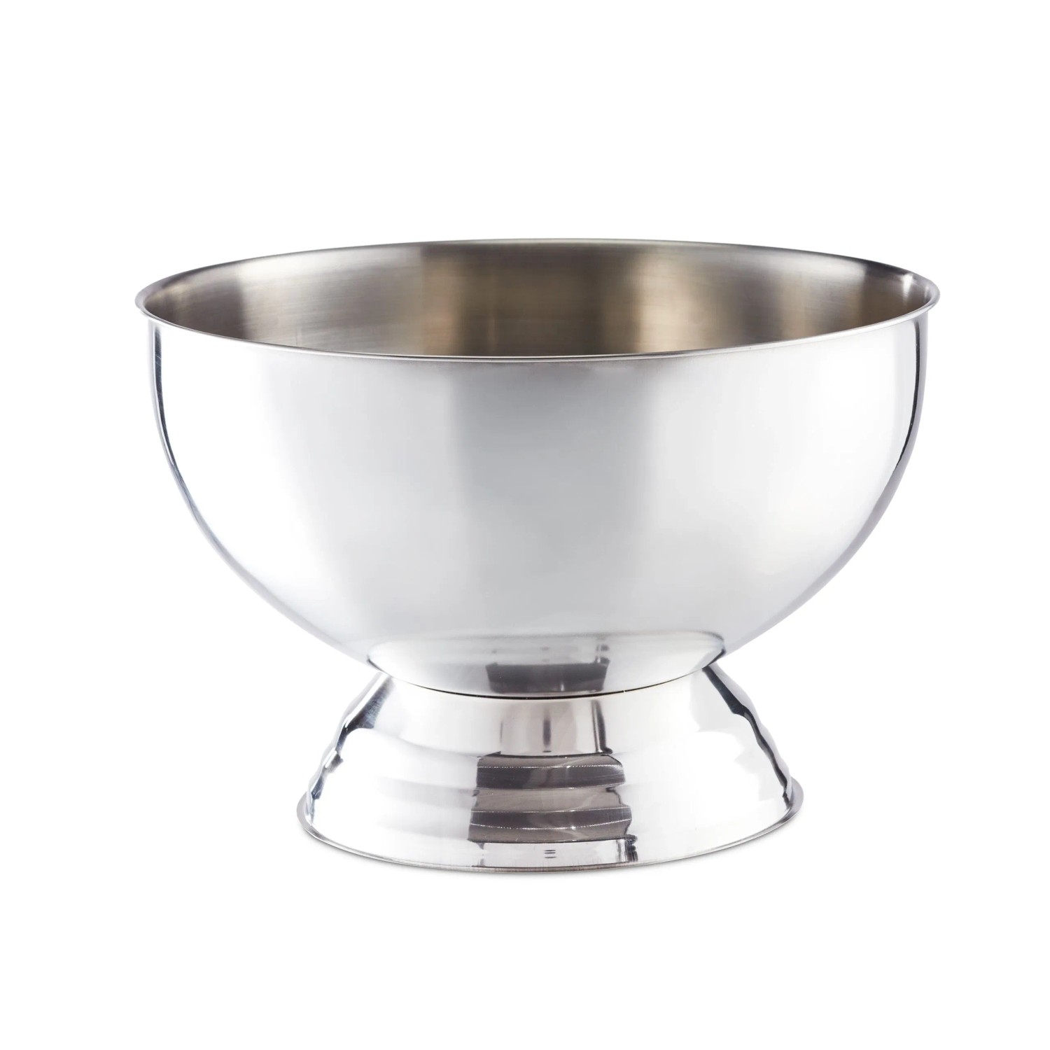 Relaxdays Sektkühler Schale Edelstahl Silber Rostfrei 23,5 cm x 36,5 cm 1 kg