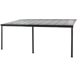 Home Deluxe Terrassenüberdachung Solis, Alu, anthrazit, mit Polycarbonat Hohlkammerplatten.