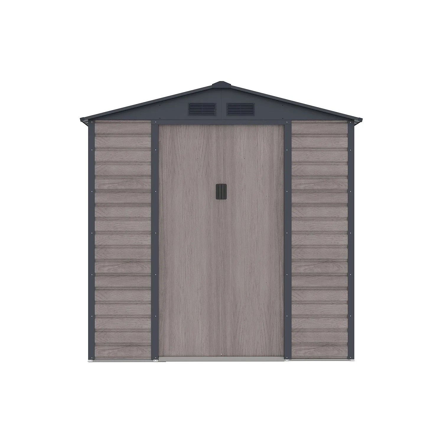 Vente-unique Schrebergartenhaus Adelmo Anthrazitgrau  Naturfarben Dunkel 203 cm