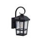 Lindby Wandleuchte Außen Laterne Eloane 10025926 Spritzwassergeschützt Modern in Schwarz aus Edelstahl 1-flammig E27