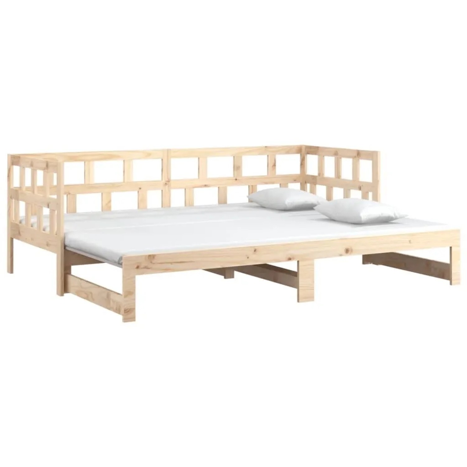 vidaXL Tagesbett Ausziehbar Massivholz Kiefer 2x 80x200 cm 820227