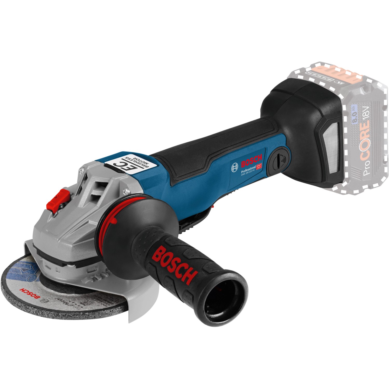 Bosch Professional Akku-Winkelschleifer GWS 18V-10 Solo 125 mm