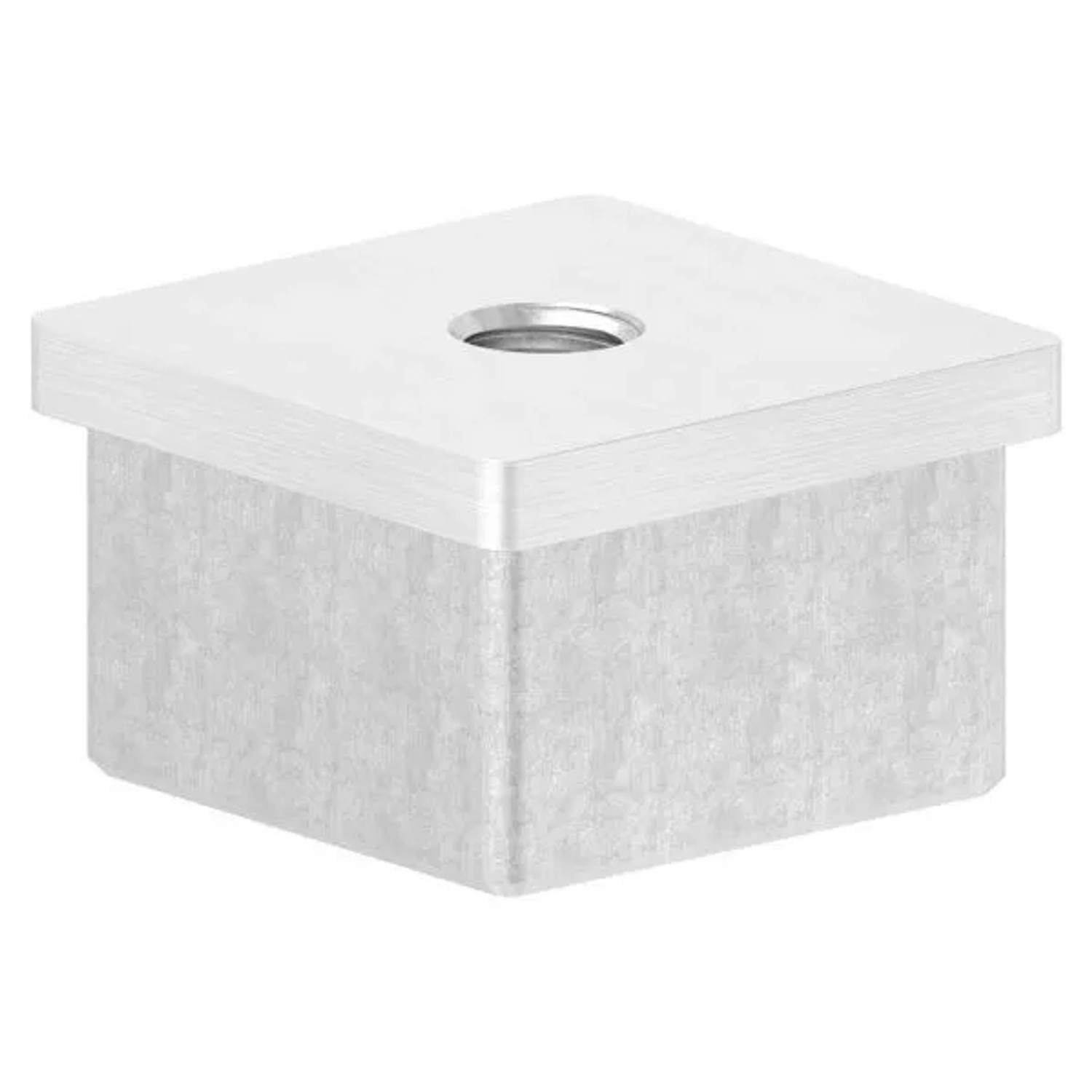 FeNau Einsteckkappe V4A Edelstahl Für Quadratrohr 40 X 40 mm Mit M10 Gewinde