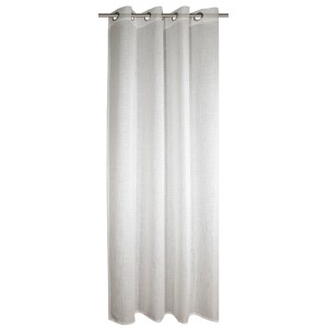 Cremefarbener Ösenschal mit Struktur, 245x140 cm, für Fenstervorhänge.