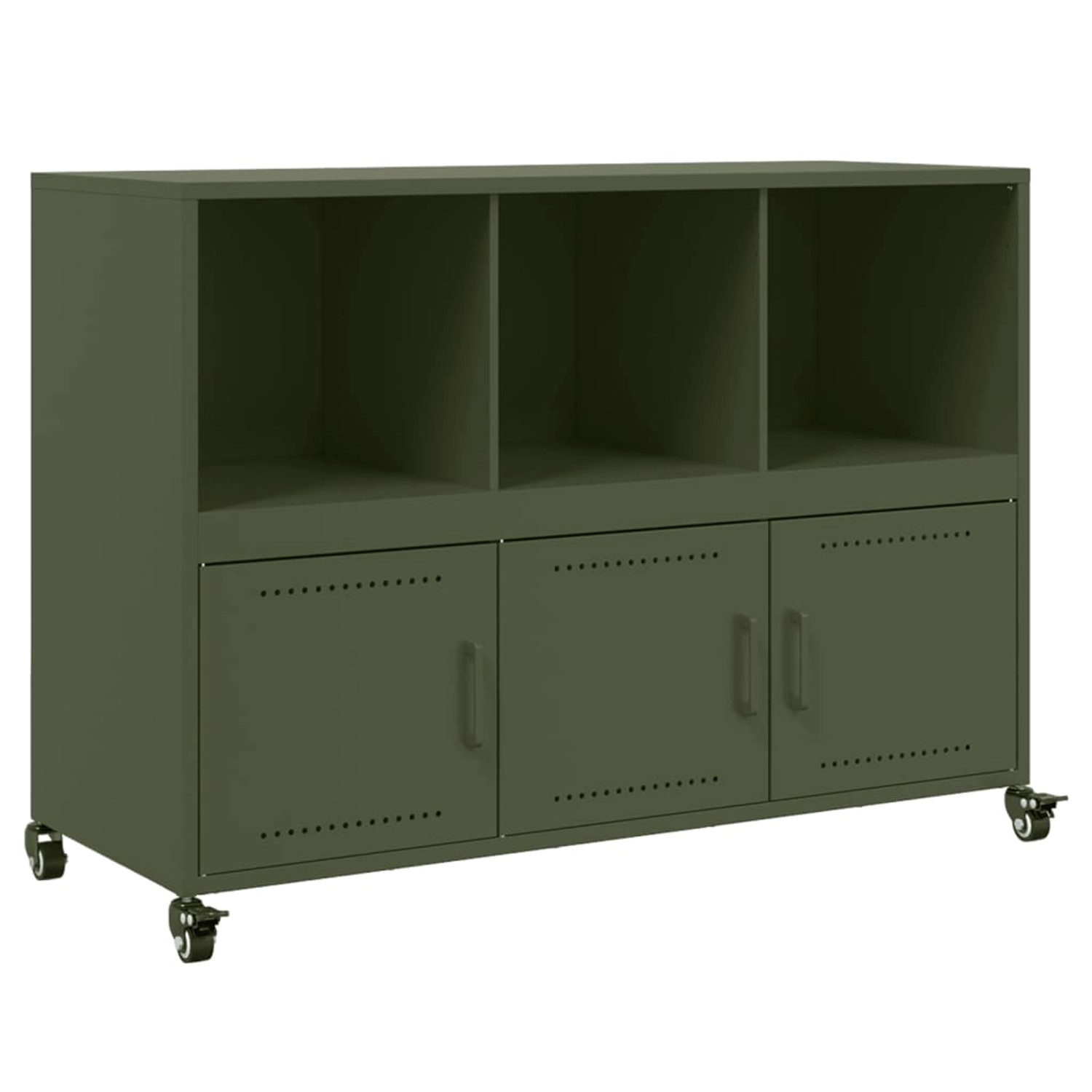 vidaXL Sideboard Olivgrün 100,5x39x72 cm Stahl 846738 günstig online kaufen