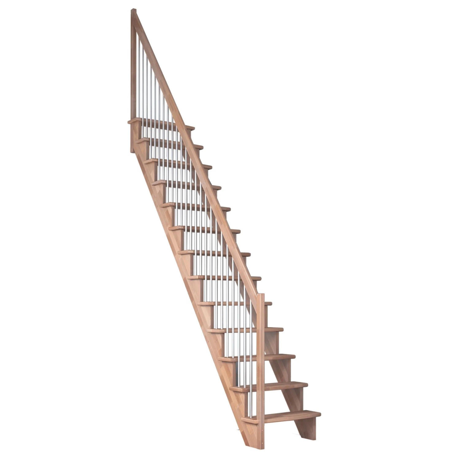 Dolle Raumspartreppe Lyon Buche Metallgeländer 75 cm gerade FSC® günstig online kaufen