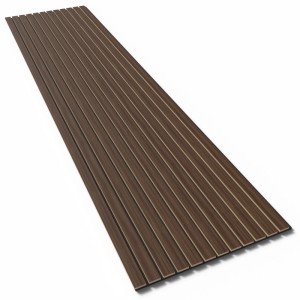 DenPanels Akustikpaneel Melamin Walnuss Geölt Filz Schwarz 260 cm x 60 cm