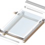 Transparente Hohlkammerplatte (10 mm) mit Montagezubehör für Bedachung.