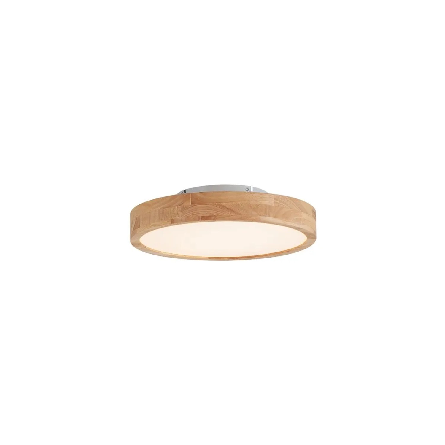 QAZQA Skandinavische Deckenleuchte Holz 40cm inkl  LED Dimmbar Pecker
