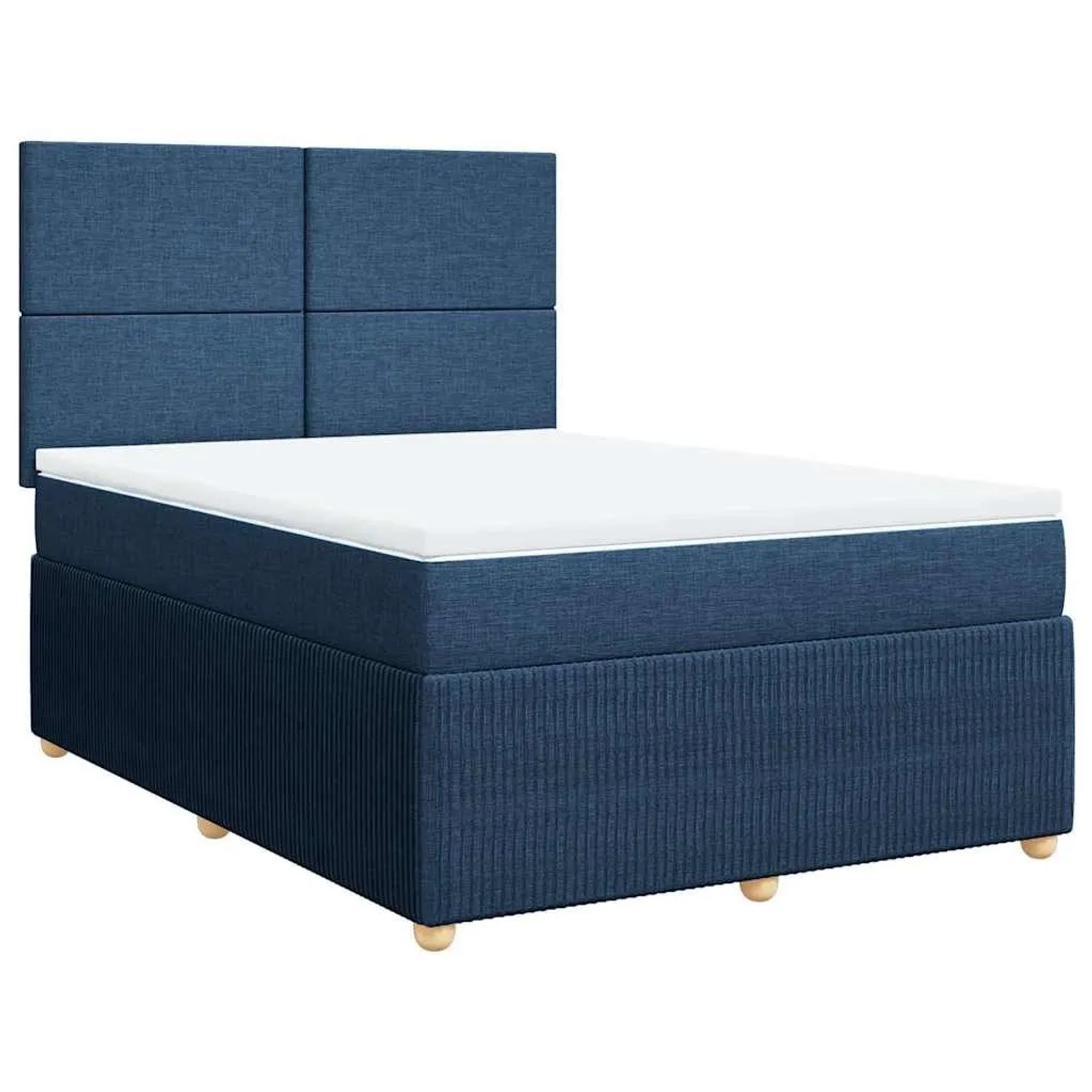 vidaXL Boxspringbett mit Matratze Blau 160x200 cm Stoff 3294406 günstig online kaufen