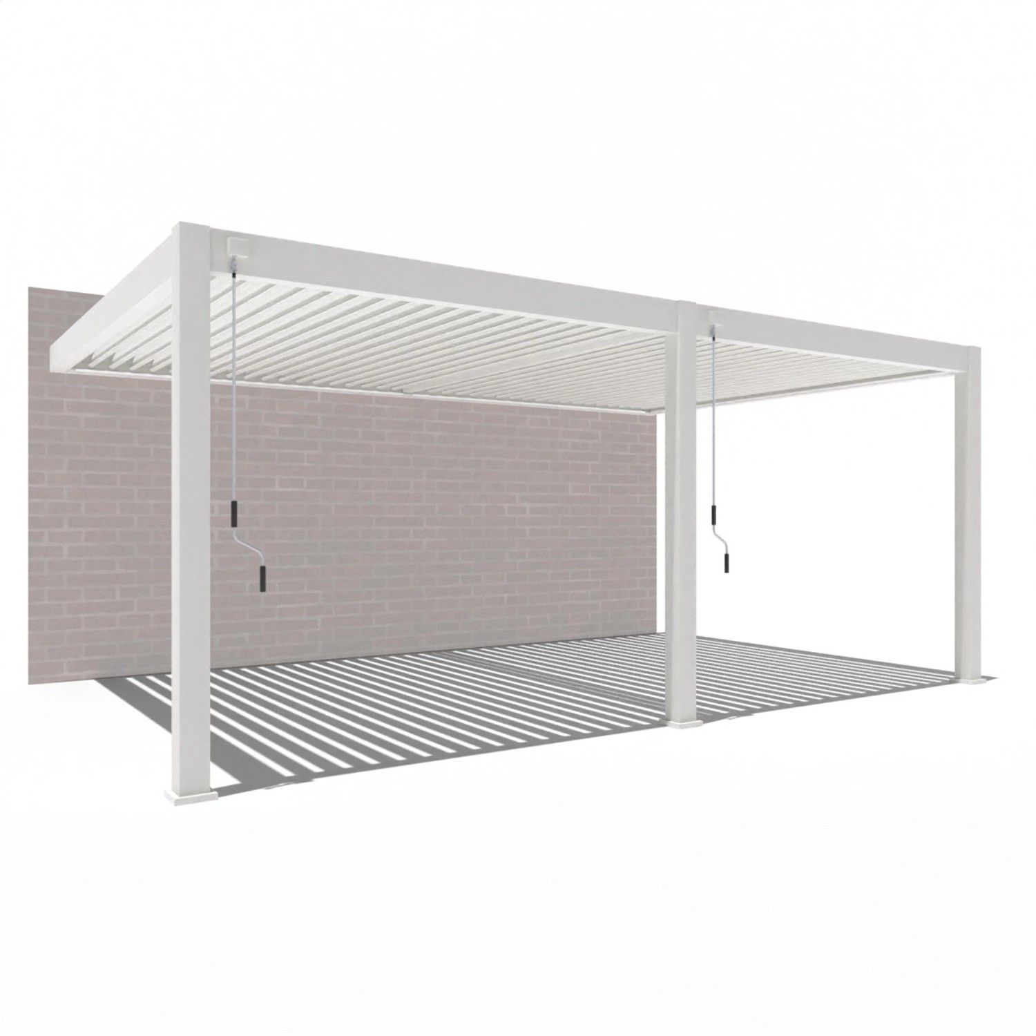 Weide Deluxe Plus Aluminium Pavillon 4 x 6 M Weiß Wandpergola günstig online kaufen