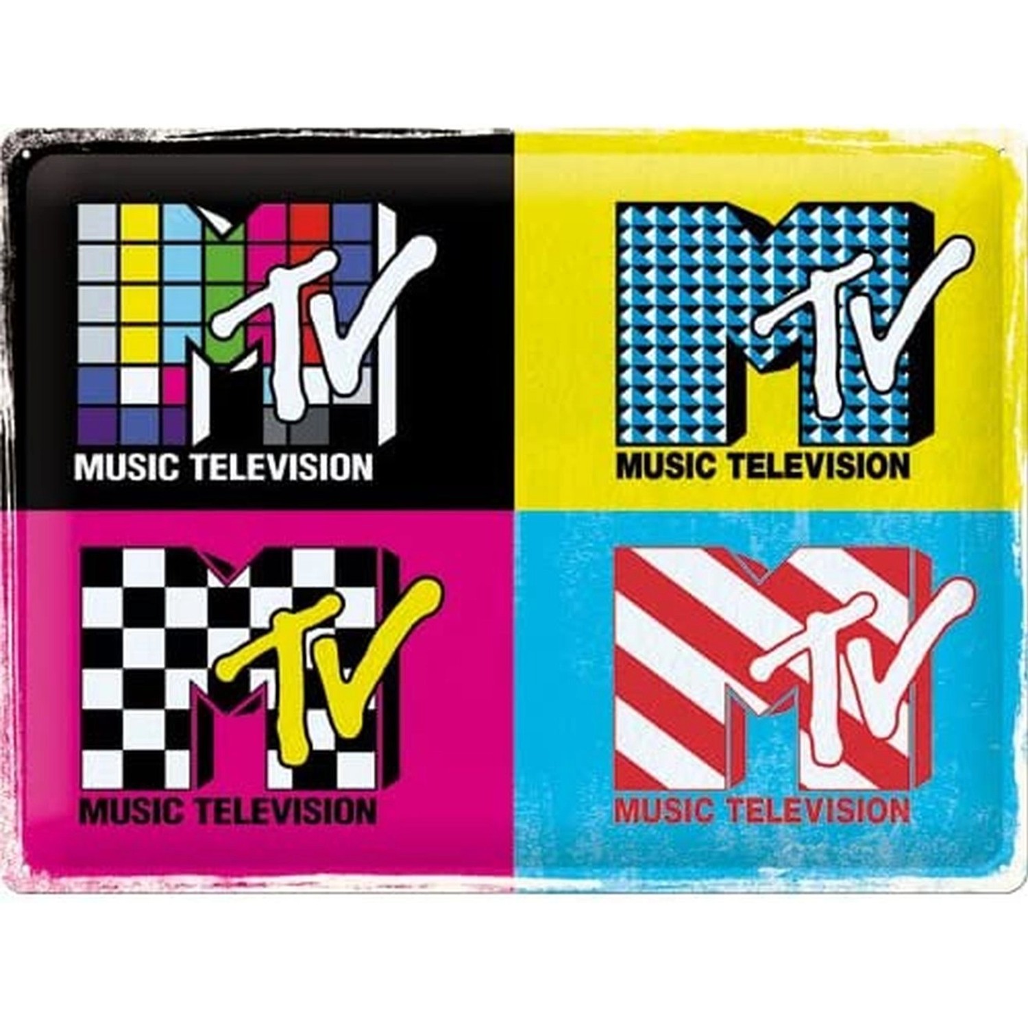 Nostalgic-Art Blechschild 30 x 40 cm - MTV - Logo Pop Art günstig online kaufen