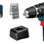 Bosch Professional GSB 12V-15 Akku-Schlagbohrschrauber Set mit Tasche, Akkus, Ladegerät und Bit-Set.