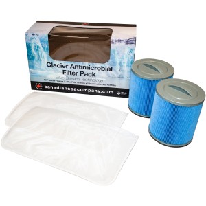 Canadian Spa Filterset: 2 Glacier Filter, 2 Vorfilter für Acryl-Pools.
