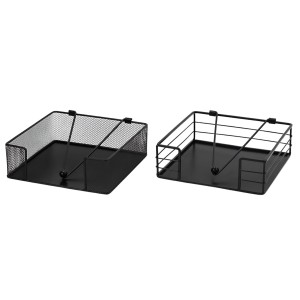 Boltze Serviettenhalter Boran, 2-fach sortiert, schwarz, aus Metall. Küchenhelfer für stilvolle Servietten.