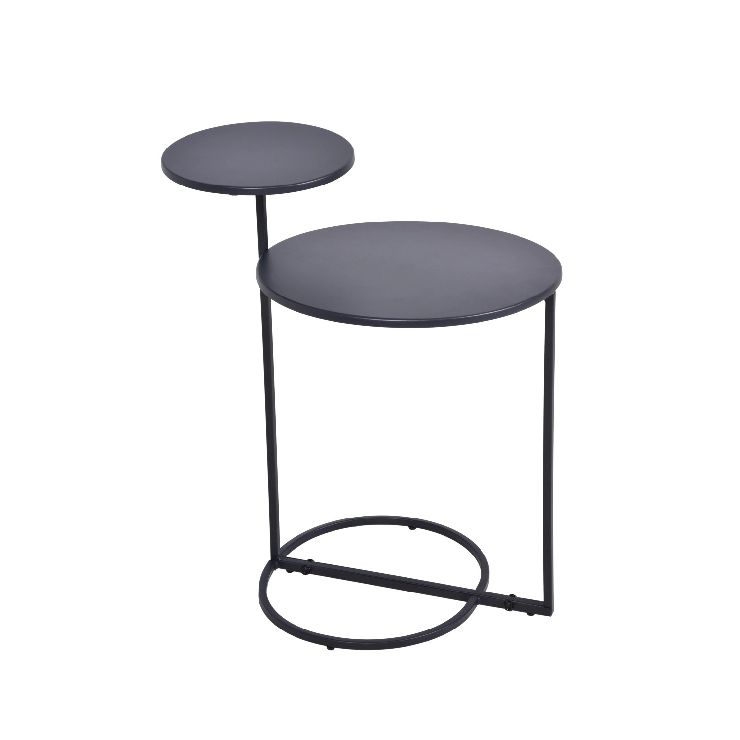 DELUKE Beistelltisch BOLOGN Eisen Anthrazit  55x35x35cm Couchtisch Sofatisch Abstelltisch