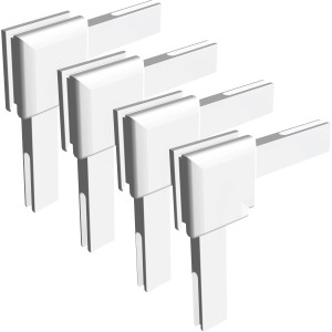 Windhager Insektenschutz Eckverbinder-Set, weiß, für stabile Insektenschutzrahmen.