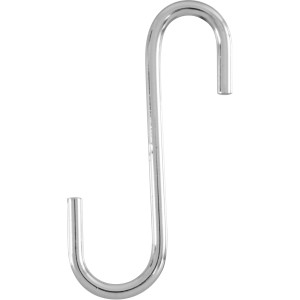 Fackelmann S-Haken, 5er-Set, Edelstahl, silberfarben, für Küchenhelfer.