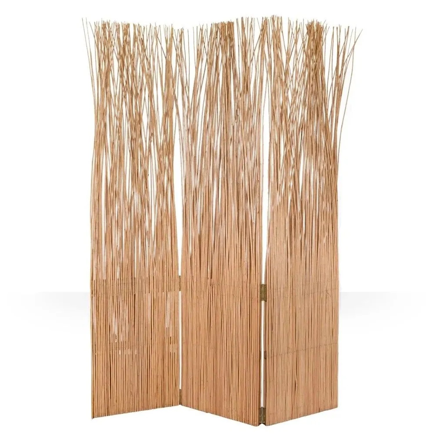 Homestyle4u 3-tlg. Paravent in Hellbraun 120x170 cm 973 günstig online kaufen