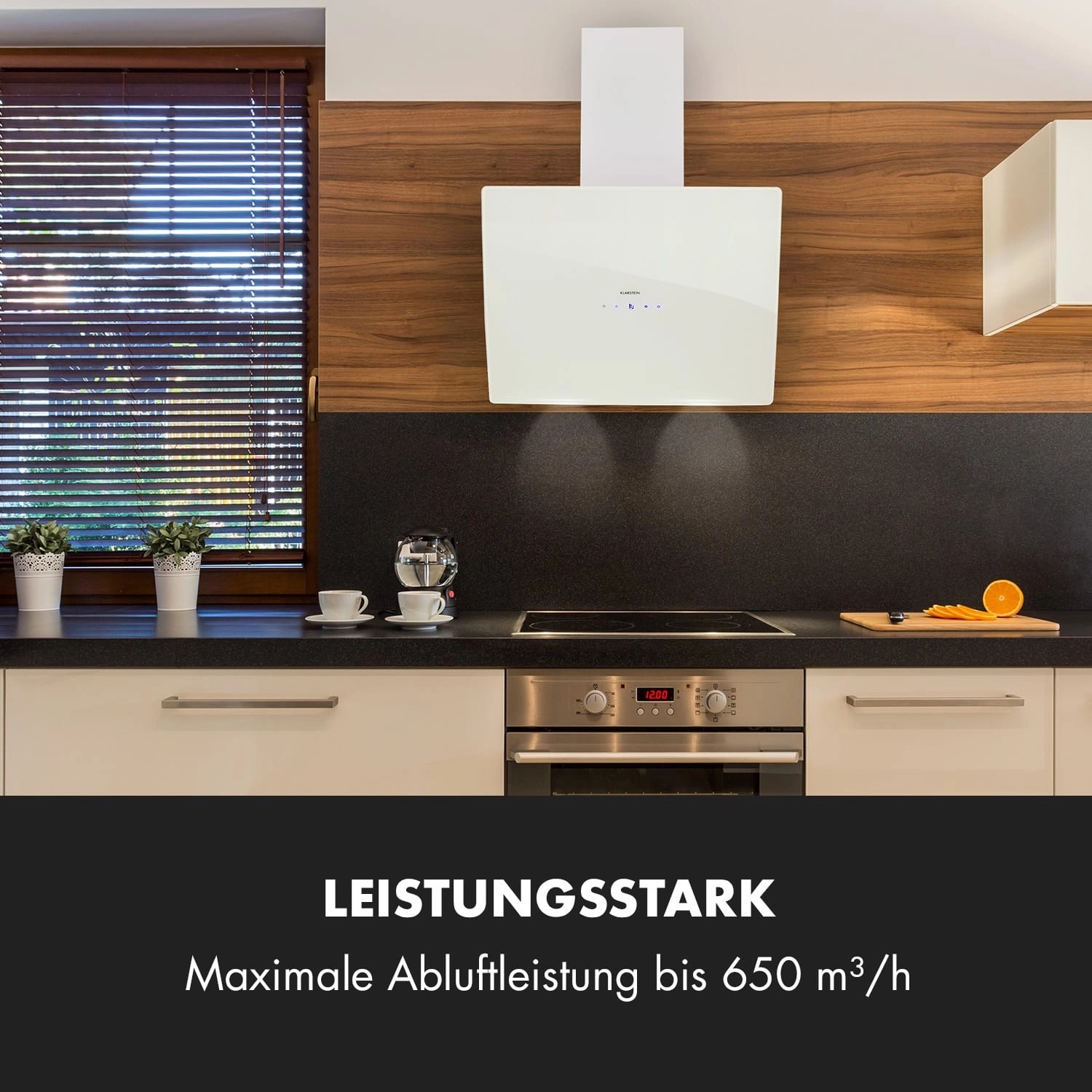 Klarstein Annabelle 60 Dunstabzugshaube Glas 595 m³/h TouchArmatur