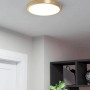 Moderne Eglo LED Deckenleuchte Fueva 5 in Messing-Weiß, 20,5W. Runde Aufbauleuchte für Wohnräume.
