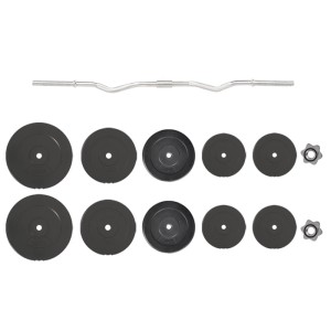 vidaXL Curlstange mit Gewichten 90 kg 3145022