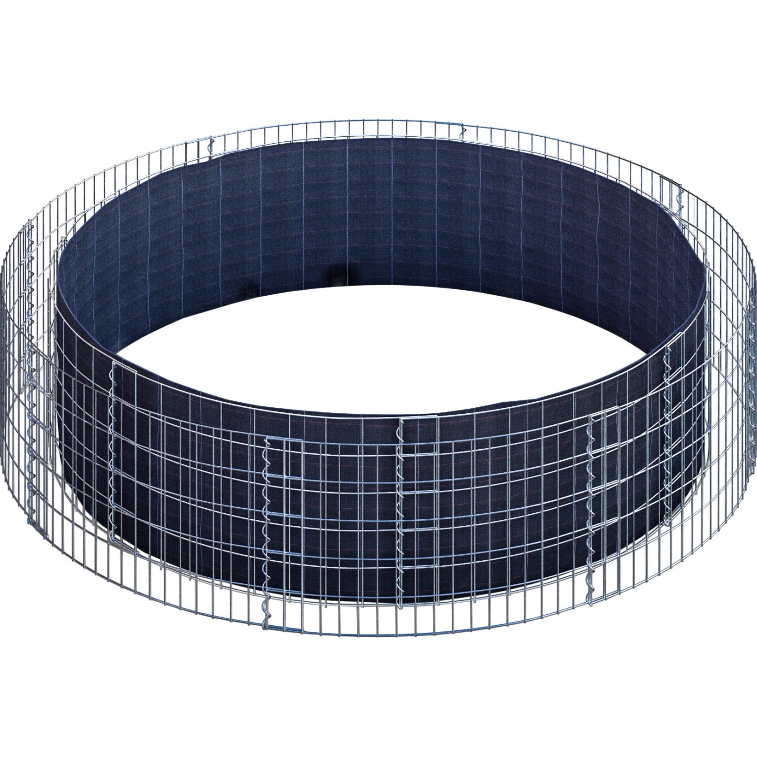 Thumbnail - Gabiona Gabionen-Hochbeet rund 50 cm x Ø 232 cm Maschenw 5 cm x 10 cm