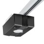 Detailaufnahme: IsoMatic Garagentorantrieb, schwarz, mit Schiene.