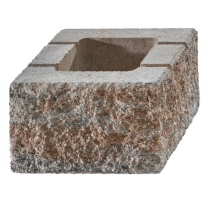 Kann Bruchsteinmauer Halbelement Jura-Nuanciert 25 cm x 25 cm x 15 cm