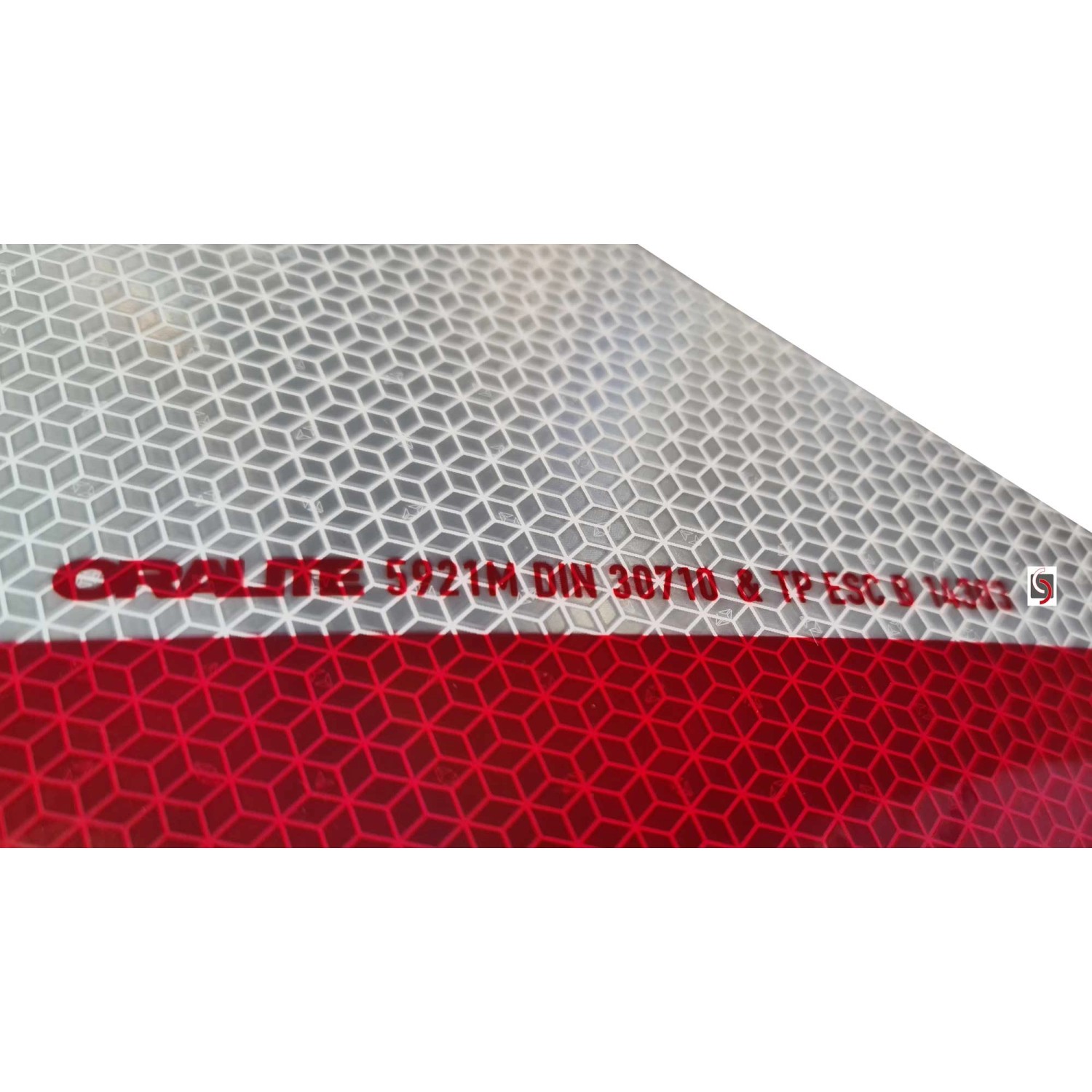 Kfz-Warnmarkierung Klebeset von Orafol, rot/weiß reflektierend, für Baustellenabsicherung.