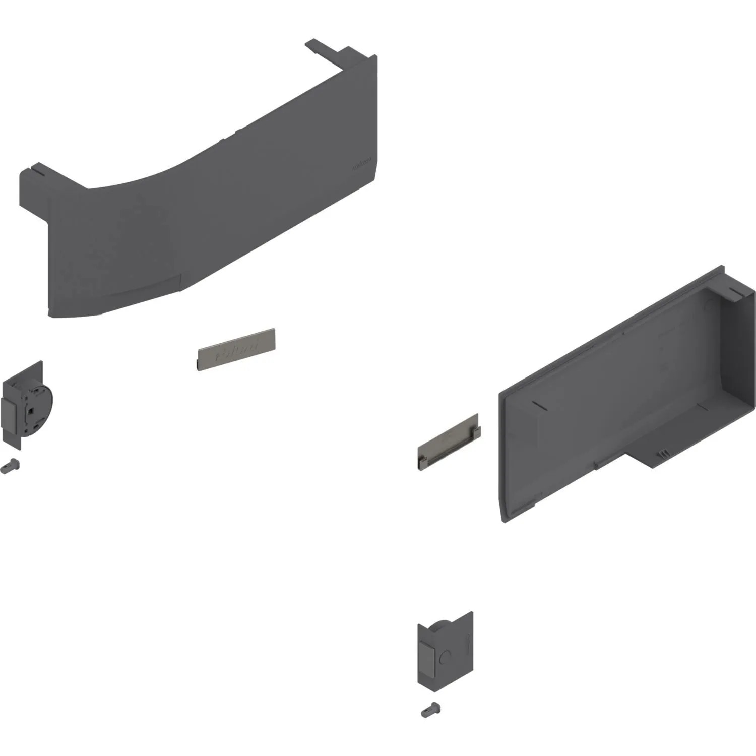 Blum Abdeckkappen-Set Aventos HK top für Servo-Drive Kunststoff Tiefgrau