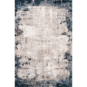 Blauer Kurzflorteppich Opal 912, 160x230 cm, mit abstraktem Muster für Wohnräume.