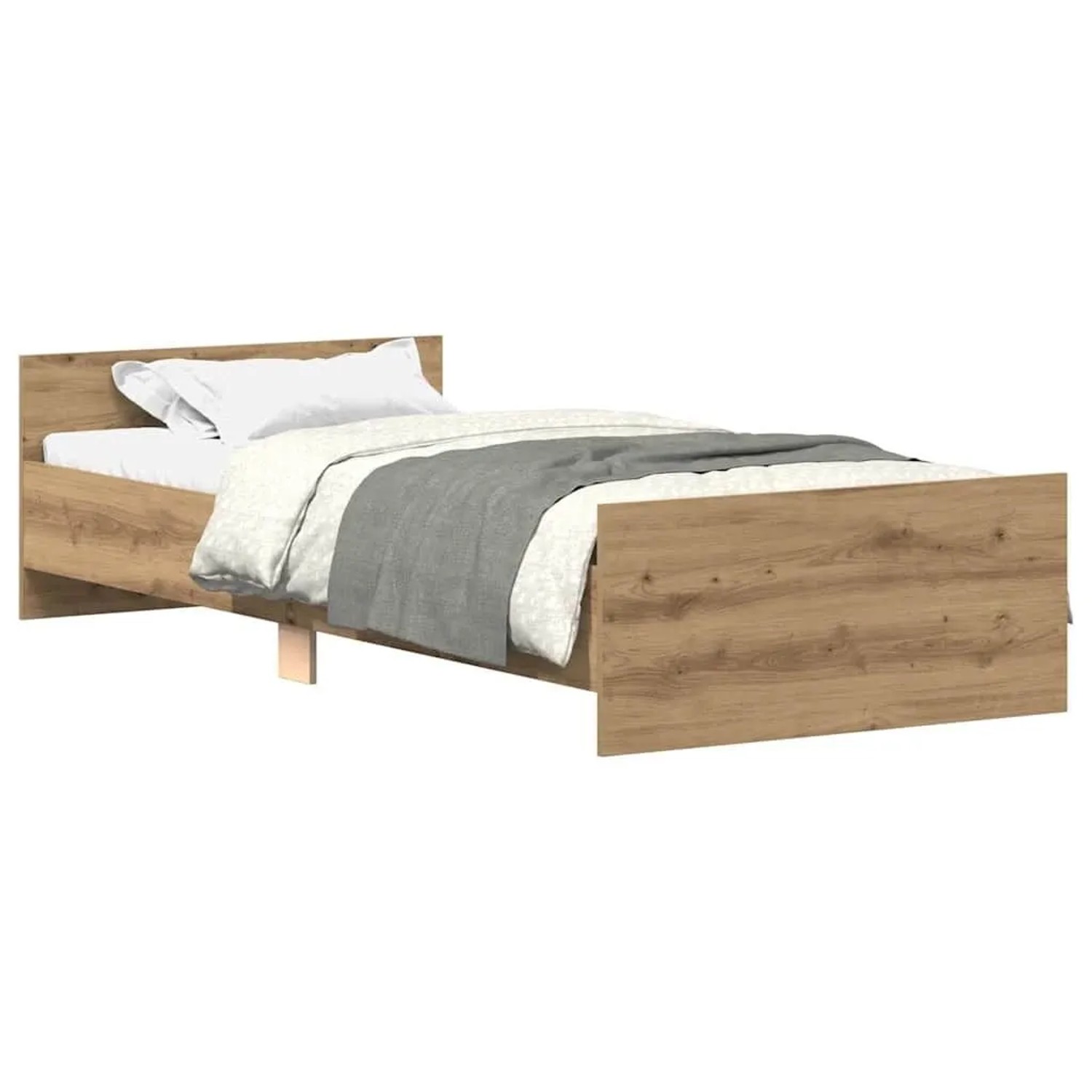 vidaXL Bettgestell ohne Matratze Artisan-Eiche 90x190cm Holzwerkstoff 85747 günstig online kaufen