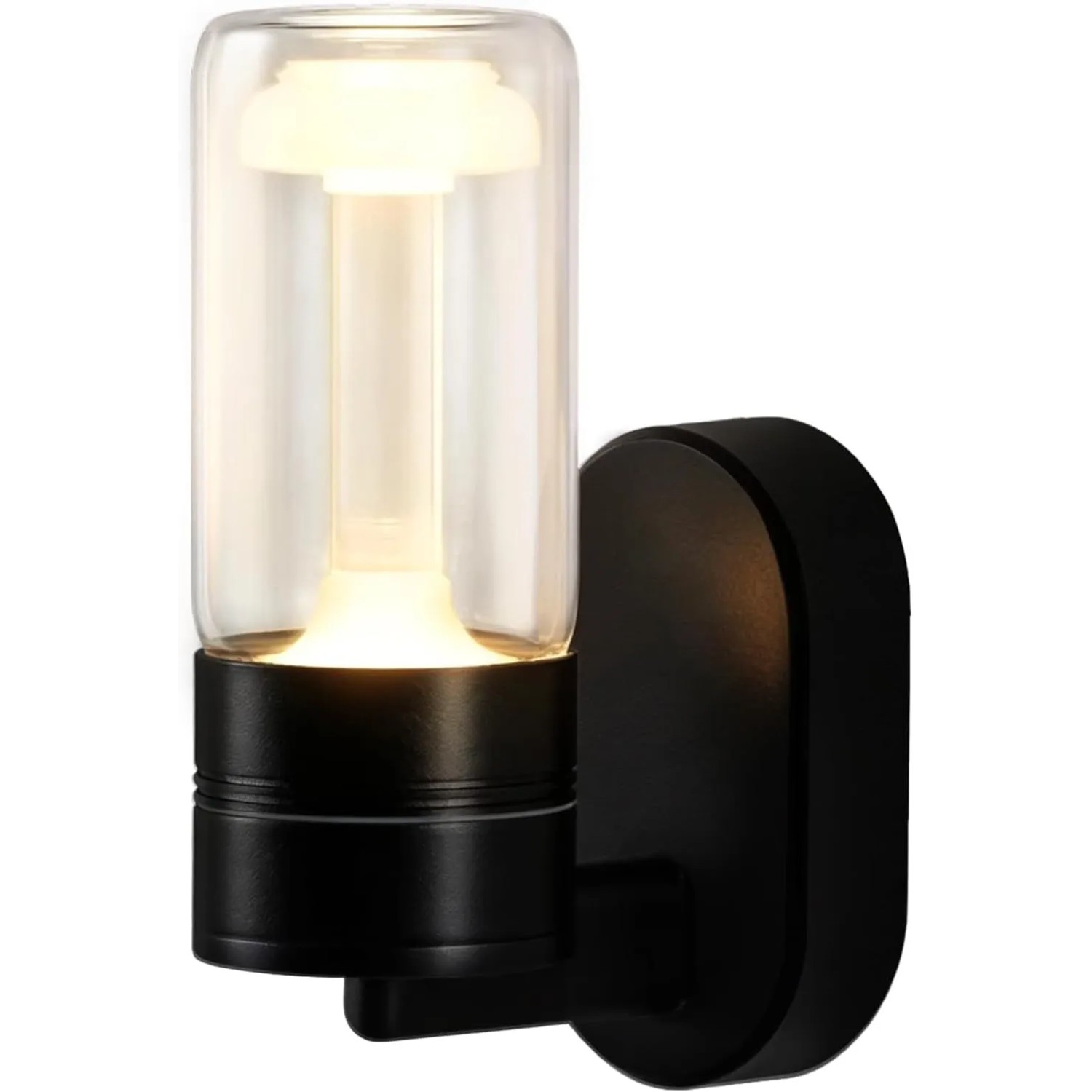 Nettlife Yalowitz Außenwandleuchte aus Metall Schwarz L 7 cm