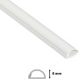 Weißer D-Line Kabelkanal, 16x8 mm, 2 m Länge. Halbrund, zur dezenten Kabelverlegung.