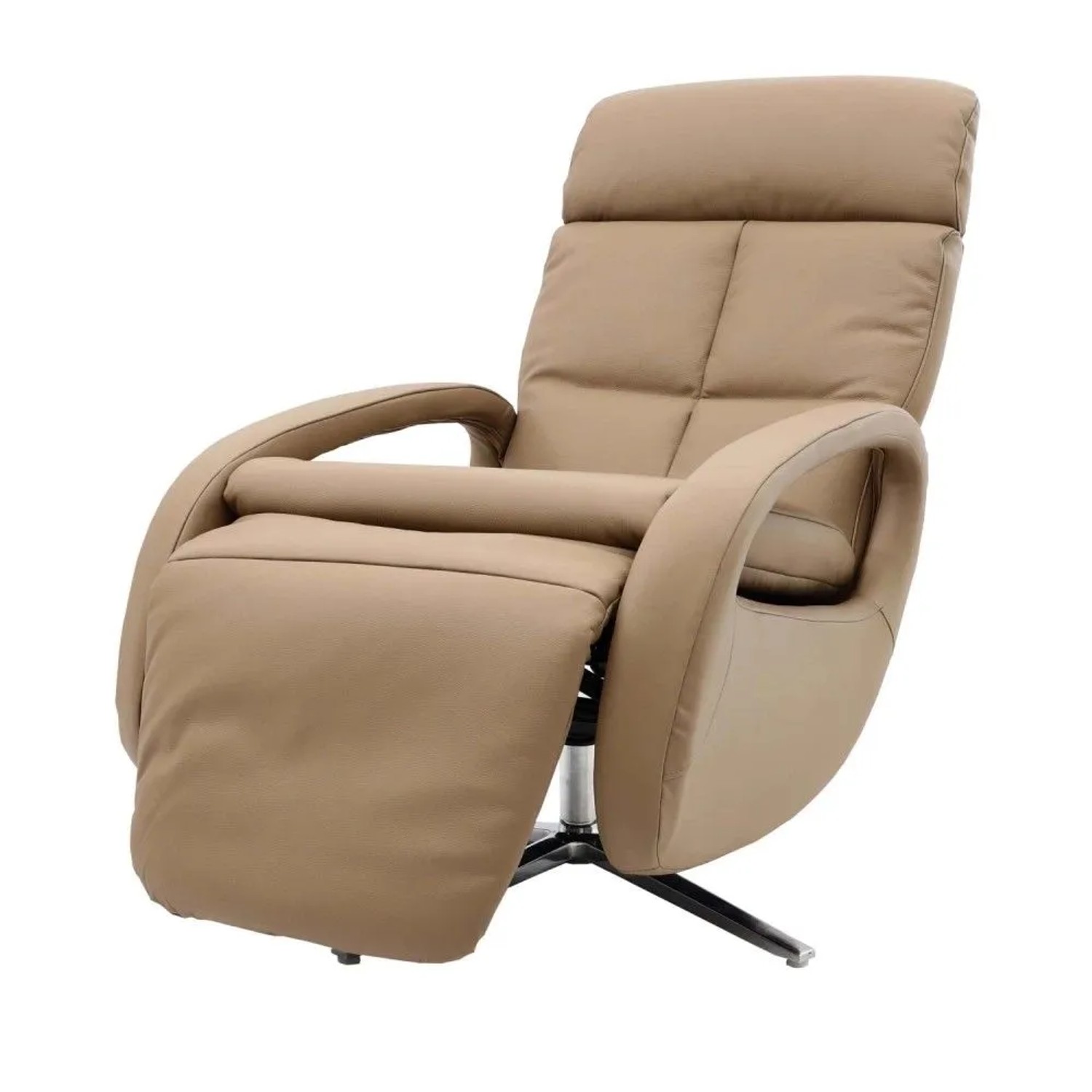 MCW Relaxsessel L11 Drehbar Voll-Leder Taupe
