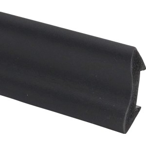 Schwarze Eckleiste, 20x20 mm, Länge 2500 mm, zur Abdeckung von Innenecken.