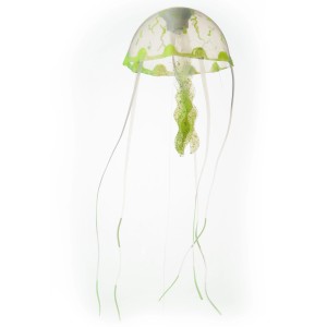 Ebi Dekor Qualle, 18 cm, grüne Dekofigur für Aquarien.