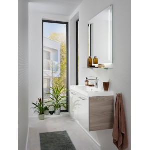 Fackelmann Waschbeckenunterschrank Lima Steinesche, 80 cm, im modernen Badezimmer.