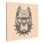 Banjado Schlüsselkasten mit Pitbull Portrait auf Holzfront, 30x30cm, 50 Haken.