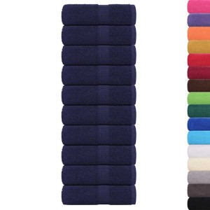 vidaXL Waschhandtücher 10 Stück FROGN Marineblau 30x30 cm 100% Baumwolle 136778