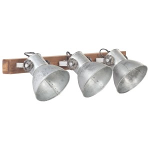 vidaXL Wandlampe Industriestil Silbern 65x25 cm E27 320502