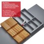 SOTECH ORGA-BOX Vario SET 6 Silbergrau für 80er Schublade Besteckeinsatz Messerhalter Antirutschmatte Orga-Weave_5