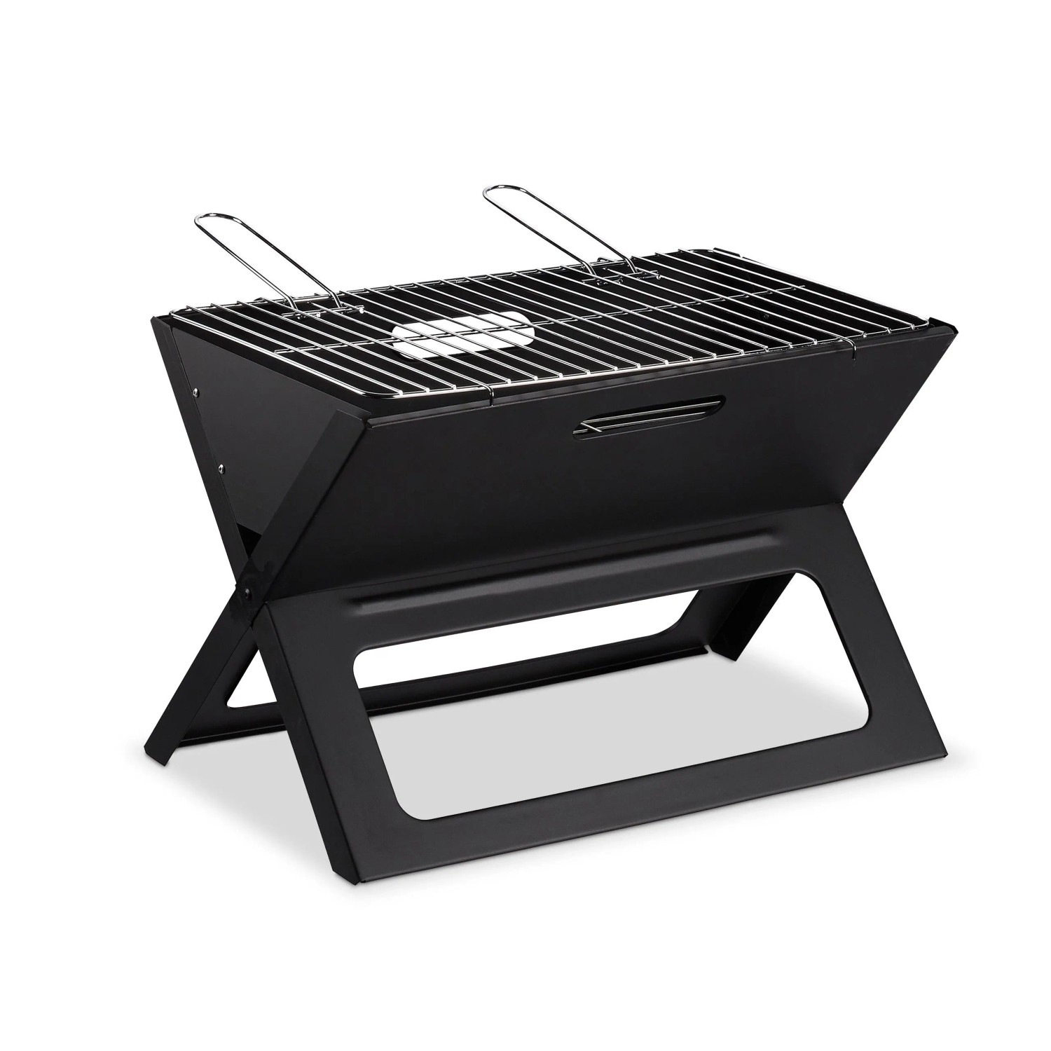 Relaxdays Klappgrill Stahl Tragbar Faltbar 30 cm x 45,5 cm x 30 cm 2,7 kg