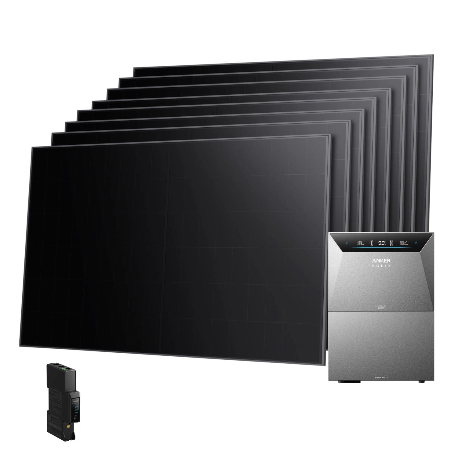 Anker SOLIX Balkonkraftwerk 8×480 Wp mit Solarbank 4 E5000 Pro, BP5000 Erweiterungsakku und Smart Meter Gen 2