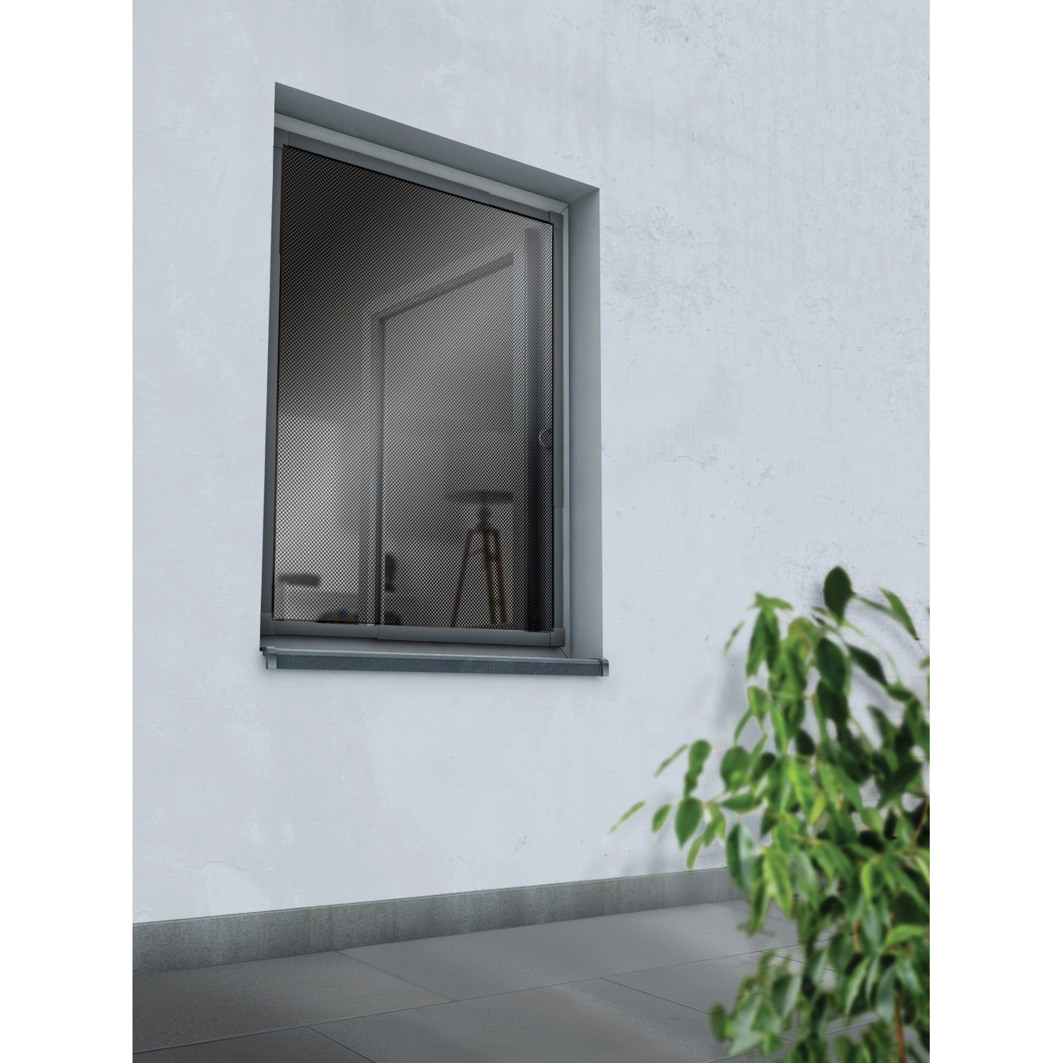 Teleskop Insektenschutzrahmen Fenster 120 cm x 140 cm Anthrazit