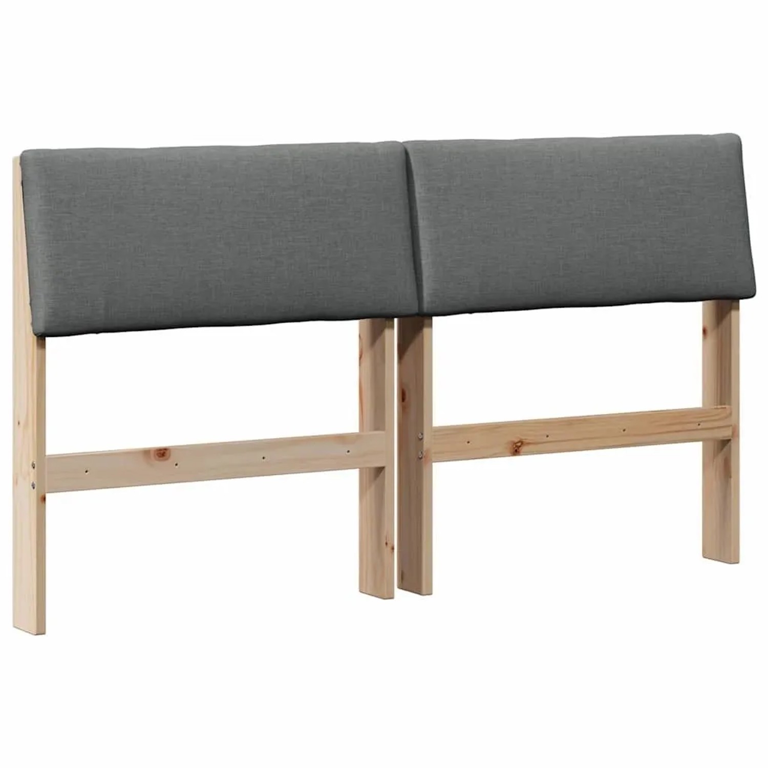 vidaXL Gepolstertes Kopfteil Dunkelgrau 160 cm Massives Kiefernholz 879110